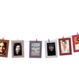 Porta Retrato Colgante Guirnalda con broches Papel - Imagen 3