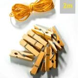 Guirnalda Colgante con broches madera 2m x10u