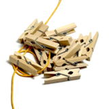 Guirnalda Colgante con broches madera 2m x10u - Imagen 4