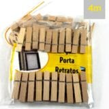 Guirnalda Colgante con broches madera 4m x20u