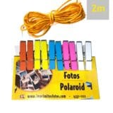 Guirnalda Colgante con broches madera 2m x10u - Imagen 2